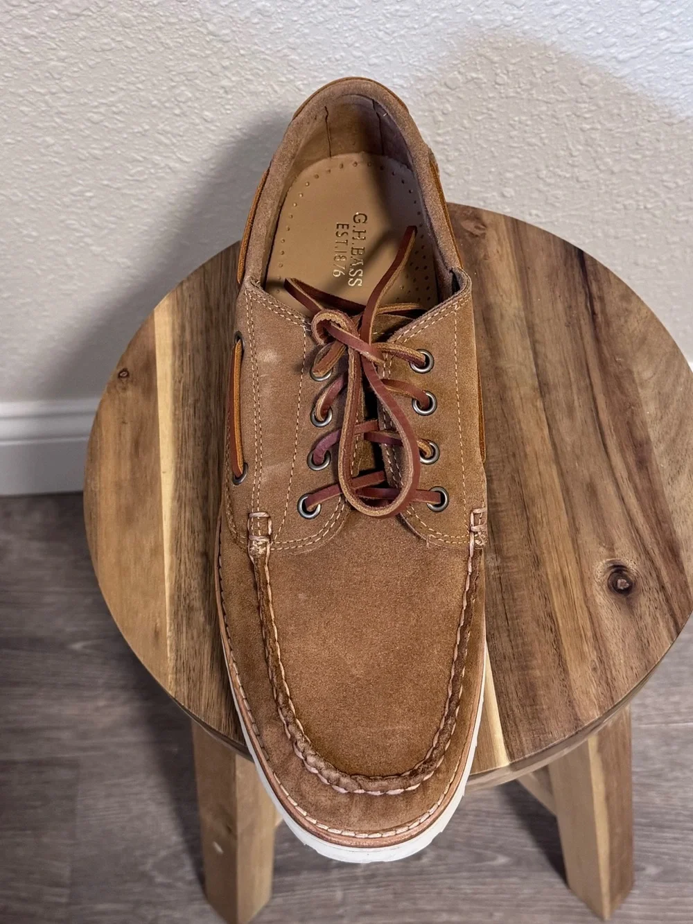 G.H. Bass Ranger Camp Moc Suede Brown Shoes Men’s 12 NIB
